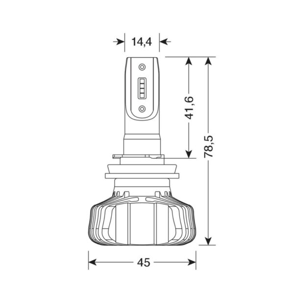 Lampa H8/H9/H11/H16 9-32V 6.500K 4.500lm 40W PGJ19-X HALO LED SERIE 5 BLASTER 8LED SEOUL 2ΤΕΜ. LED KIT - Image 2