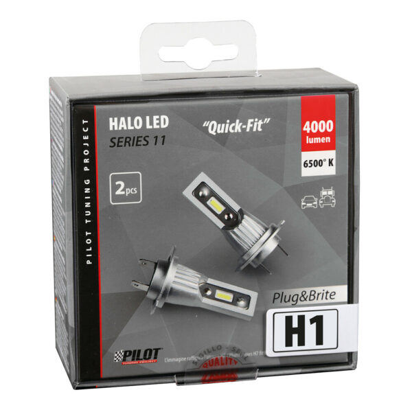 Lampa H1 12/24V P14,5s 6.500K 2.000lm 15W 6LED SEOUL CSP-Y19chips HALO LED SERIE 11 PLUG & BRITE 2ΤΕΜ. - Image 3