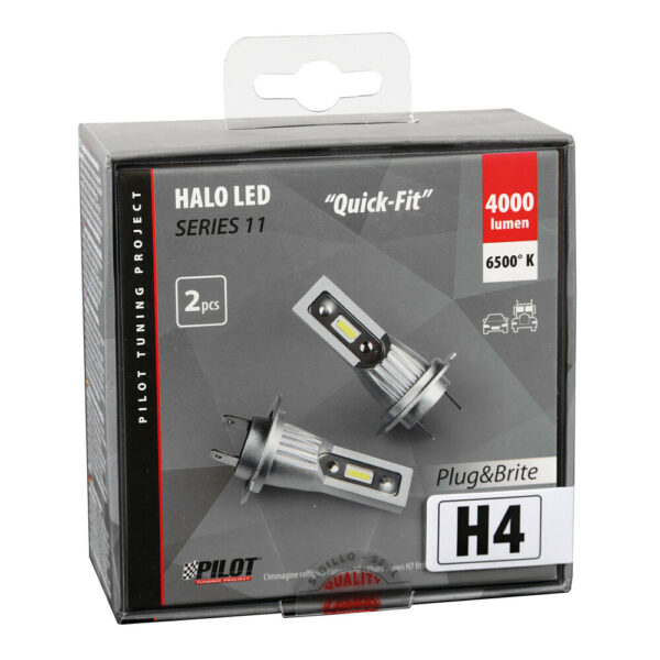 Lampa H4 12/24V P43t 6.500K 2.000lm 15W 12LED SEOUL CSP-Y19chips HALO LED SERIE 11 PLUG & BRITE 2ΤΕΜ. - Image 3