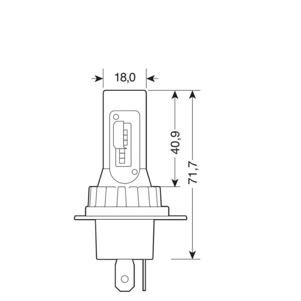 Lampa H4 12/24V P43t 6.500K 2.000lm 15W 12LED SEOUL CSP-Y19chips HALO LED SERIE 11 PLUG & BRITE 2ΤΕΜ. - Image 2