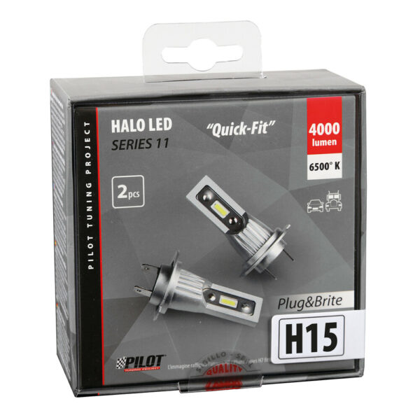 Lampa H15 12/24V PGJ23t-1 6.500K 2.000lm 15W 10LED SEOUL CSP-Y19chips HALO LED SERIE 11 PLUG & BRITE 2ΤΕΜ. - Image 4
