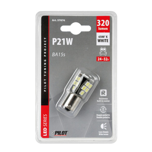 Lampa P21W 24/32V Ba15s 320lm 18xSMDx1CHIP LED CAN-BUS (ΦΟΥΝΤΟΥΚΙ) ΛΕΥΚΟ  BLISTER​ LAMPA - 1 TEM. - Image 3