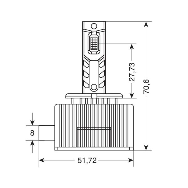 Lampa D3S/D3R 12/24V 35W 6.000K 8000lm LED SEOUL CSP-3570chips CAN BUS PLUG & PLAY LAMPA - 2ΤΕΜ. - Image 2