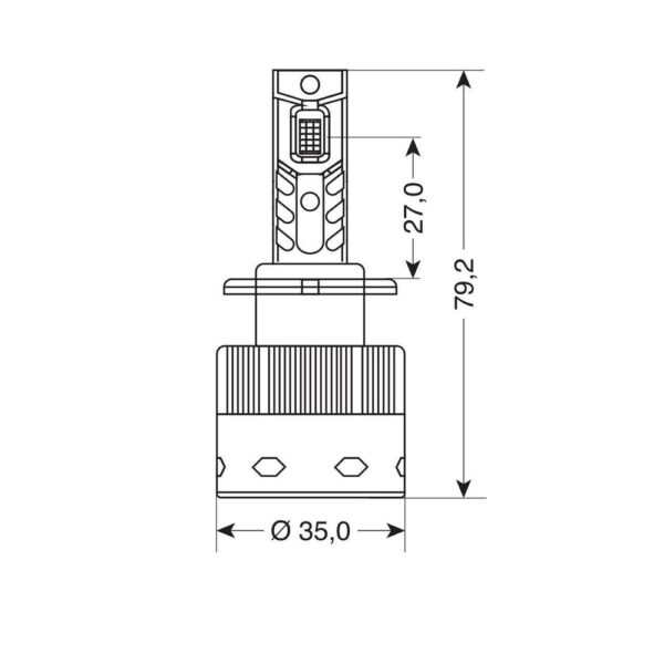 Lampa D4S/D4R 12/24V 35W 6.000K 8000lm LED SEOUL CSP-3570chips CAN BUS PLUG & PLAY LAMPA - 2ΤΕΜ. - Image 2