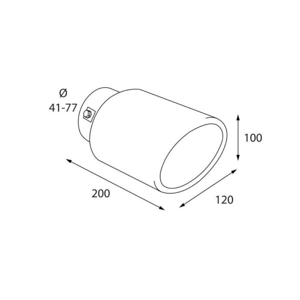 Lampa ΑΚΡΟ (ΜΠΟΥΚΑ) ΕΞΑΤΜΙΣΗΣ ΟΒΑΛ TS-78 41>77mm (ΜΗΚΟΣ: 200mm / ΦΑΡΔΟΣ: 120mm ) LAMPA - 1 TEM. - Image 4