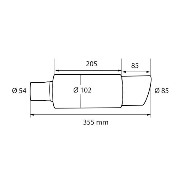 Lampa ΚΑΖΑΝΙ ΑΠΟ ΑΝΟΞΕΙΔΩΤΟ ΑΤΣΑΛΙ (201) INOX MU-3 Φ54 ΜΗΚΟΣ: 355mm LAMPA - 1 TEM. - Image 3