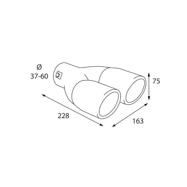 Lampa ΑΚΡΟ (ΜΠΟΥΚΑ) ΕΞΑΤΜΙΣΗΣ ΔΙΠΛΗ ΟΒΑΛ TS-73 37>60mm (ΜΗΚΟΣ: 228mm / ΦΑΡΔΟΣ: 163mm) LAMPA - 1 TEM. - Image 4