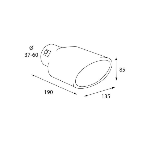 Lampa ΑΚΡΟ (ΜΠΟΥΚΑ) ΕΞΑΤΜΙΣΗΣ ΟΒΑΛ TS-76 37>60mm (ΜΗΚΟΣ: 190mm / ΦΑΡΔΟΣ: 100mm ) LAMPA - 1 TEM. - Image 4