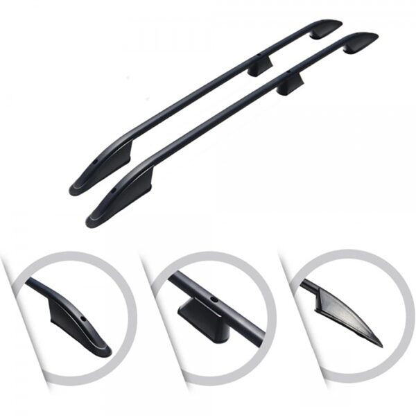Omtec ΜΠΑΡΕΣ ΟΡΟΦΗΣ ΓΙΑ MERCEDES CITAN ELEGANCE W415 2013+ ΚΟΝΤΟ / RENAULT KANGOO 2008-2021 ΠΑΡΑΛΛΗΛΕΣ ΑΛΟΥΜΙΝΙΟΥ ΜΑΥΡΕΣ - Image 4