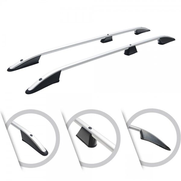Omtec ΜΠΑΡΕΣ ΟΡΟΦΗΣ ΓΙΑ MERCEDES CITAN ELEGANCE W415 2013+ ΜΑΚΡΥ / RENAULT KANGOO 2008-2021 ΠΑΡΑΛΛΗΛΕΣ ΑΛΟΥΜΙΝΙΟΥ L2 ΑΣΗΜΙ - Image 4