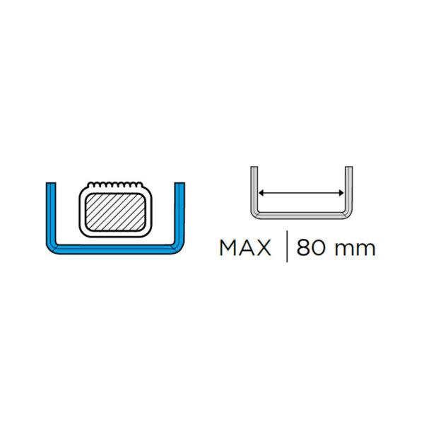 MENABO U-BOLT ΣΥΣΤΗΜΑ ΔΕΣΗΣ (FITTING SYSTEM) 800mm MARATHON ΜΠΑΓΚΑΖΙΕΡΩΝ ΟΡΟΦΗΣ ΣΕ ΜΠΑΡΕΣ - MENABO - Image 2