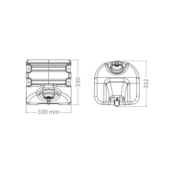 Lampa ΔΟΧΕΙΟ ΝΕΡΟΥ 18L ΠΟΛΥΑΙΘΑΝΗΣ ΜΕ ΒΡΥΣΗ/ΔΟΧΕΙΟ ΣΑΠΟΥΝΙΟΥ (Μ332χΠ330χΥ330 mm) - Image 3