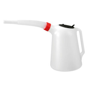 Lampa ΔΟΧΕΙΟ ΠΛΑΣΤΙΚΟ (HDPE) ΓΙΑ ΜΕΤΑΦΟΡΑ ΛΑΔΙΟΥ ΜΕ ΕΥΚΑΜΠΤΟ ΜΑΚΡΥ ΣΤΟΜΙΟ ΚΑΙ ΚΑΠΑΚΙ ΛΕΥΚΟ 5000ml LAMPA  - 1 TEM.