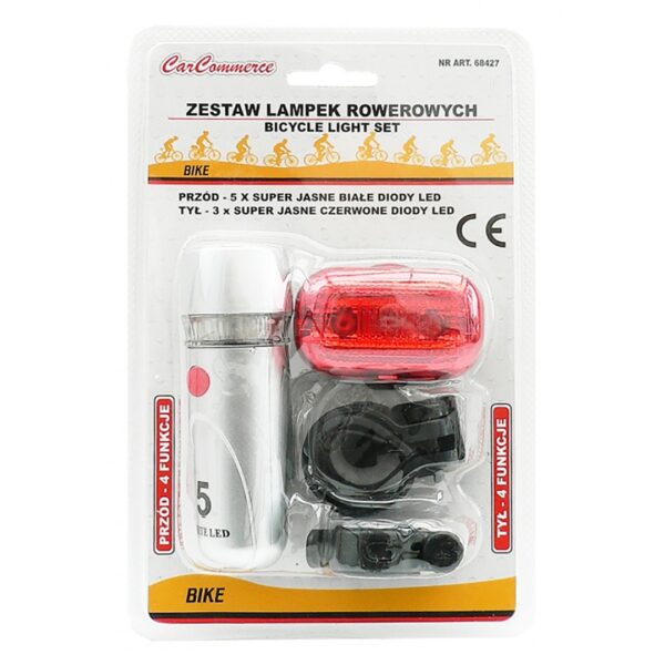 CarCommerce ΣΕΤ ΦΩΤΑ ΠΟΔΗΛΑΤΟΥ ΕΜΠΡΟΣΘΙΟ 5xLED 4 ΛΕΙΤΟΥΡΓΙΕΣ - ΟΠΙΣΘΙΟ 3xLED 4 ΛΕΙΤΟΥΡΓΙΕΣ ΜΠΑΤΑΡΙΑΣ CAR COMMERCE - Image 4