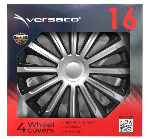 Amio ΤΑΣΙΑ 16" HUBCAP TREND SILVER BLACK - ΣΕΤ ΣΕ ΚΟΥΤΙ - 4 ΤΕΜ. - Image 2