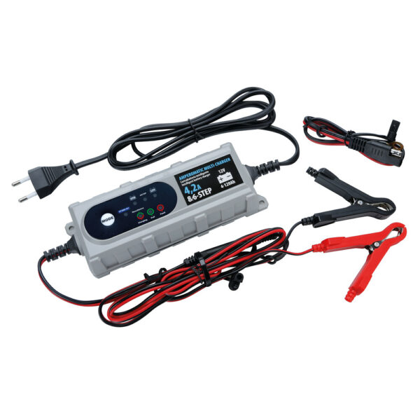 Lampa ΦΟΡΤΙΣΤΗΣ ΜΠΑΤΑΡΙΑΣ AMPEROMATIC MULTI-CHARGER 12V 4,2A 4>120Ah STD-SMF-EFB-AGM-START & STOP