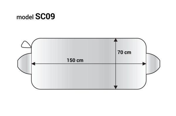 Amio ΗΛΙΟΠΡΟΣΤΑΣΙΑ ΑΥΤΟΚΙΝΗΤΟΥ UNIVERSAL - 150x70cm (ΑΣΗΜΙ - EPE FOAM) AMiO - 1 ΤΕΜ. - Image 2
