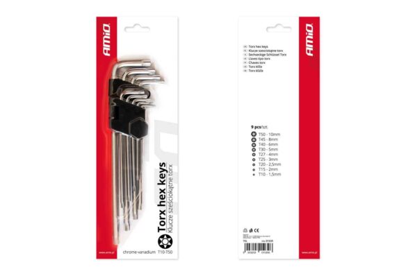 Amio ΑΛΕΝ TORX ΜΑΚΡΥΑ 230mm TKL AMiO - 9 ΤΕΜ. - Image 2