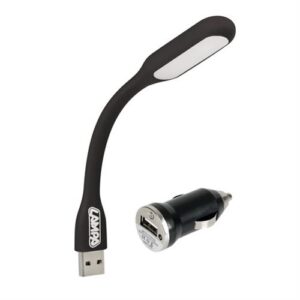 Lampa ΠΛΑΦΟΝΙΕΡΑ ΑΝΑΓΝΩΣΗΣ 2 ΣΕ 1 COB LED & ΦΟΡΤΙΣΤΗΣ USB 12/24V - 1000mA (ΜΑΥΡΗ/ΕΥΚΑΜΠΤΗ)