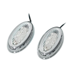 Lampa ΦΛΑΣ MOTO SIDE MARKET 12V LED 70x40mm ΧΡΩΜΙΟ - 2ΤΕΜ.