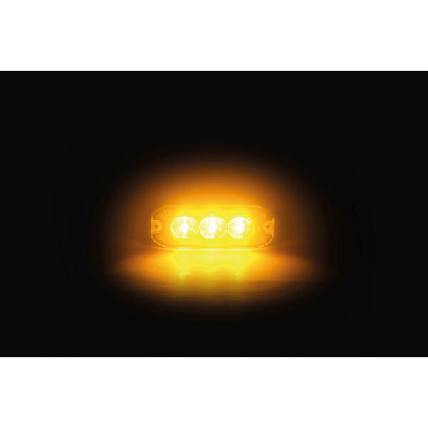 Lampa ΣΤΡΟΜΠΟ ΠΟΡΤΟΚΑΛΙ 12/24V 3 LED 4 ΧΡΗΣΕΩΝ ΑΔΙΑΒΡΟΧΟ IP67 (ΠΑΧΟΣ: 7mm) 88x30mm  LAMPA - 1 TEM. - Image 2