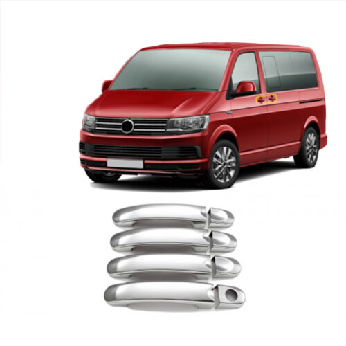 S-dizayn ΧΕΡΟΥΛΙΑ ΠΟΡΤΑΣ ΓΙΑ VW T6 TRANSPORTER VAN 2015+ 4 ΠΟΡΤΕΣ  ΧΡΩΜΙΟ ΜΕΤΑΛΛΙΚΑ