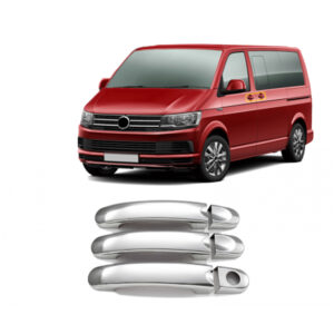 S-dizayn ΧΕΡΟΥΛΙΑ ΠΟΡΤΑΣ ΓΙΑ VW T6 TRANSPORTER VAN 2015+ 3 ΠΟΡΤΕΣ  ΧΡΩΜΙΟ ΜΕΤΑΛΛΙΚΑ