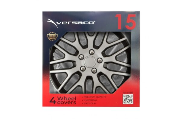 Amio ΤΑΣΙΑ 15" DAKAR NC ΑΣΗΜΙ/ΜΑΥΡΟ - AMIO ΣΕΤ 4ΤΕΜ ΣΕ KOYTI - Image 2