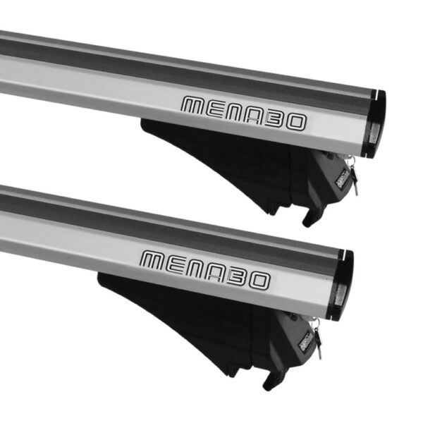 MENABO ΜΠΑΡΕΣ ΟΡΟΦΗΣ ΑΛΟΥΜΙΝΙΟΥ LEOPARD SILVER 120 cm ΣΕ ΑΣΗΜΙ ΧΡΩΜΑ ΓΙΑ ΟΡΟΦΗ ΜΕ FLUSH ΚΑΙ RAISED RAILS MENABO - 2 ΤΕΜ. - Image 2