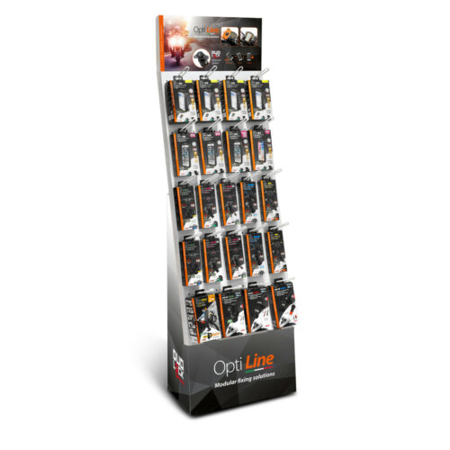 Optiline ΣΤΑΝΤ ΜΕ 25 ΓΑΝΤΖΟΥΣ 15cm ΓΙΑ ΠΡΟΙΟΝΤΑ OPTILINE  51x171x35cm