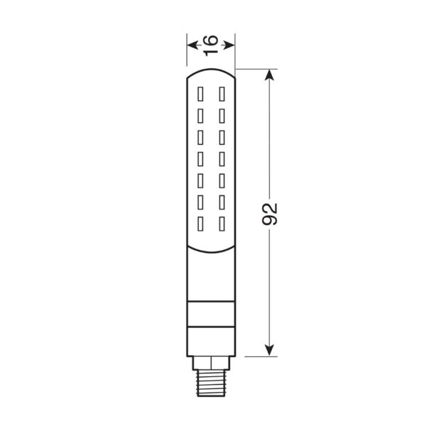 Lampa ΦΛΑΣ ΠΙΣΩ ΓΙΑ MOTO LINE SQ 12V SMD LED 3 ΧΡΗΣΕΩΝ ΘΕΣΕΩΣ/STOP/ΦΛΑΣ (ΜΑΥΡΟ 92 X 16 mm) - 2 ΤΕΜ. - Image 3