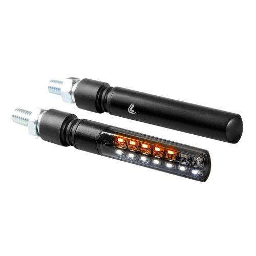 Lampa ΦΛΑΣ ΕΜΠΡΟΣ ΓΙΑ MOTO LINE SQ 12V SMD LED 2 ΧΡΗΣΕΩΝ ΘΕΣΕΩΣ/ΦΛΑΣ (ΜΑΥΡΟ 92 X 16 mm) – 2 ΤΕΜ.