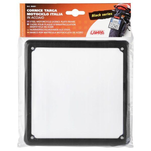 Lampa ΠΛΑΙΣΙΟ ΤΕΤΡΑΓΩΝΟ ΓΙΑ ΠΙΝΑΚΙΔΑ ΚΥΚΛΟΦΟΡΙΑΣ MOTO 185 Χ 185 mm (ΜΑΥΡΟ ΧΡΩΜΑ) - Image 4