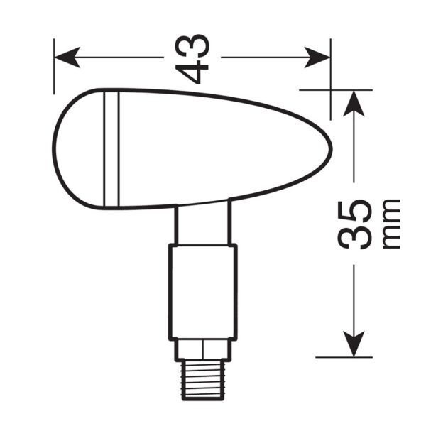 Lampa ΦΛΑΣ ΜΟΤΟ DROP 12V SMD LED (35x43mm) ΜΑΥΡΑ -2 ΤΕΜ. - Image 3