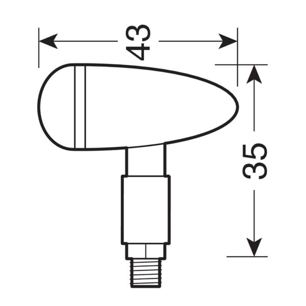 Lampa ΦΛΑΣ ΜΟΤΟ DROP 12V SMD LED (35x43mm) ΧΡΩΜΙΟ -2 ΤΕΜ. - Image 2