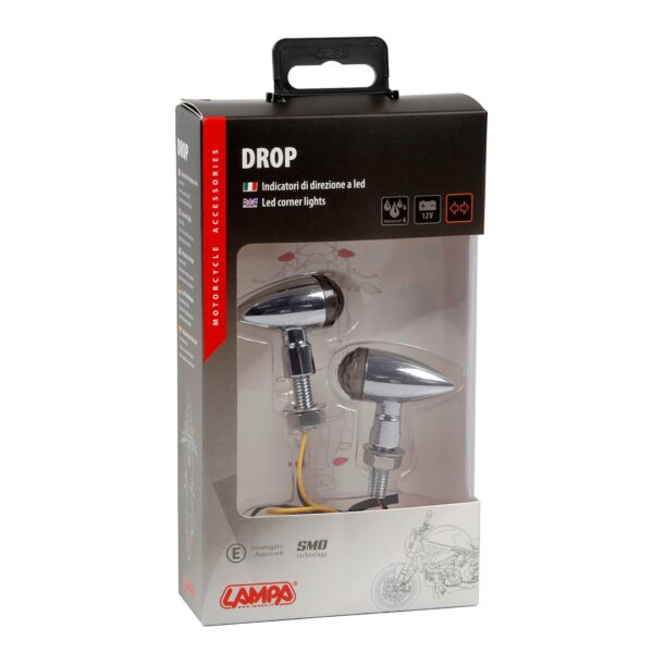 Lampa ΦΛΑΣ ΜΟΤΟ DROP 12V SMD LED (35x43mm) ΧΡΩΜΙΟ -2 ΤΕΜ. - Image 3