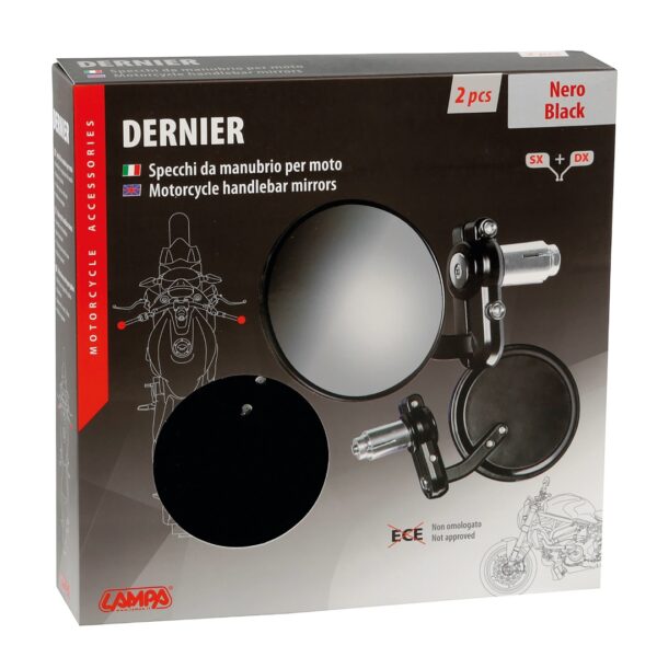 Lampa ΚΑΘΡΕΠΤΕΣ ΣΕ ΘΕΣΗ ΑΝΤΙΒΑΡΟΥ ΜΟΤΟ DERNIER 80mm 13-18mm ΜΑΥΡΟΙ -2 ΤΕΜ. - Image 4