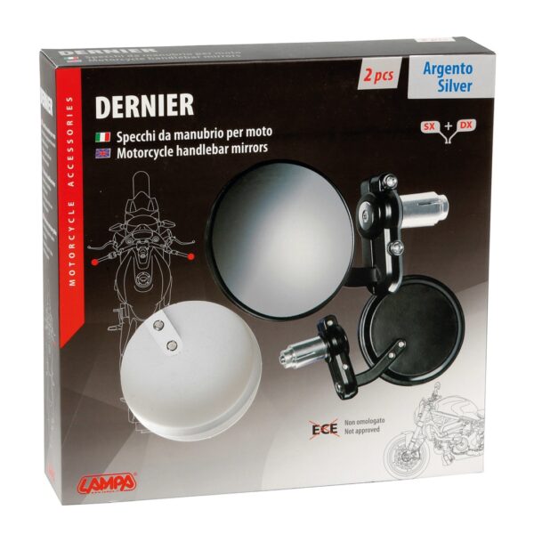 Lampa ΚΑΘΡΕΠΤΕΣ ΣΕ ΘΕΣΗ ΑΝΤΙΒΑΡΟΥ ΜΟΤΟ DERNIER 80mm 13-18mm  ΧΡΩΜΙΟ -2 ΤΕΜ. - Image 2