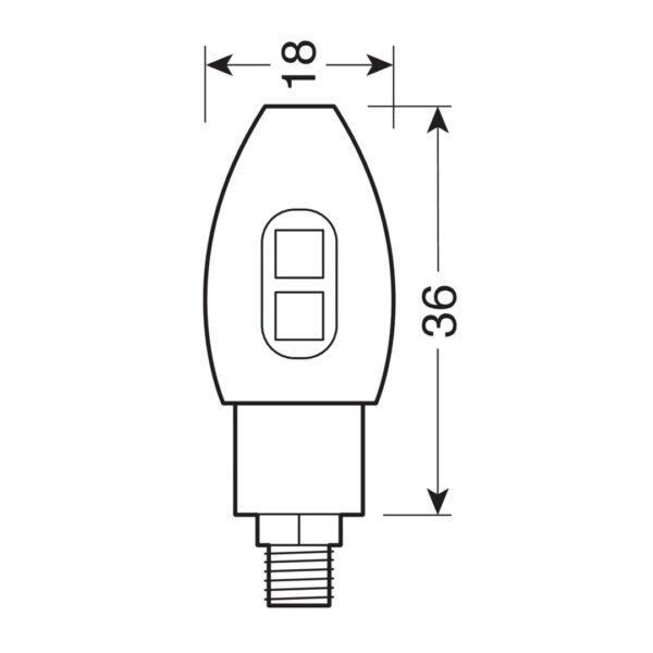 Lampa ΦΛΑΣ ΜΟΤΟ VOLT ΑΣΗΜΙ 12V SMD LED 36x18mm 2ΤΕΜ. - Image 2