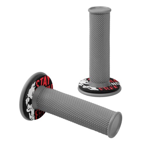 Lampa ΧΕΡΟΥΛΙΑ MOTO DONUT OFF-ROAD ΓΚΡΙ/ΚΟΚΚΙΝΑ 22MM+25MM 12CM 2ΤΕΜ