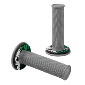 Lampa ΧΕΡΟΥΛΙΑ MOTO DONUT OFF-ROAD ΓΚΡΙ/ΠΡΑΣΙΝΟ 22MM+25MM 12CM 2ΤΕΜ
