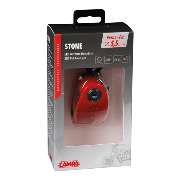 Lampa ΑΝΤΙΚΛΕΠΤΙΚΟ ΔΙΣΚΟΦΡΕΝΟΥ STONE ΚΟΚΚΙΝΟ 5,5mm (2 ΚΛΕΙΔΙΑ) - Image 3
