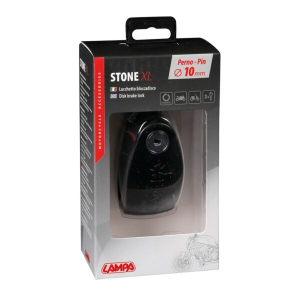 Lampa ΑΝΤΙΚΛΕΠΤΙΚΟ ΔΙΣΚΟΦΡΕΝΟΥ STONE XL ΜΑΥΡΟ 10 mm (2 ΚΛΕΙΔΙΑ) - Image 3