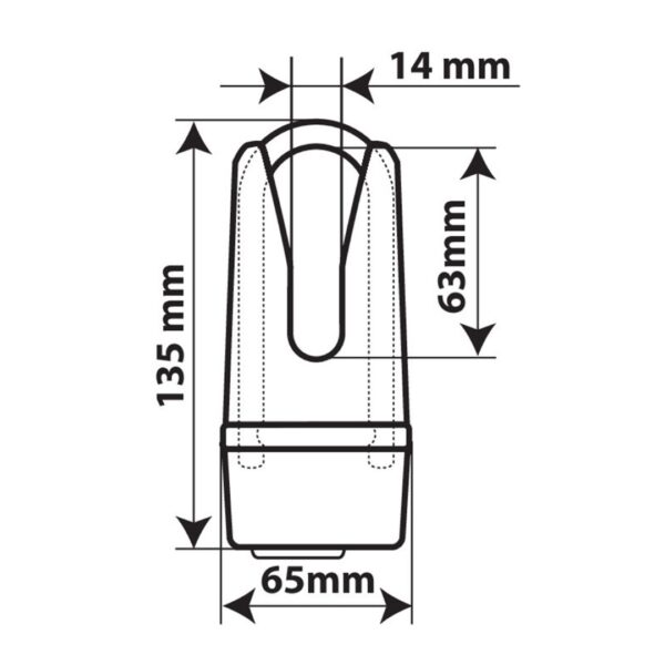 Lampa ΑΝΤΙΚΛΕΠΤΙΚΟ ΛΟΥΚΕΤΟ ΔΙΣΚΟΦΡΕΝΟΥ CLOW XS ΓΙΑ MOTO (135 Χ 65mm - Φ 11mm) - Image 4