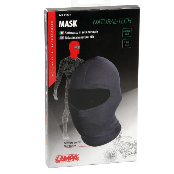Lampa ΜΠΑΛΑΚΛΑΒΑ MASK-PLUS ΜΑΥΡΗ 100% SILK (ΜΕΤΑΞΩΤΗ) - Image 3