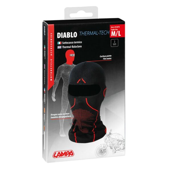 Lampa ΜΠΑΛΑΚΛΑΒΑ ΠΡΟΣΩΠΟΥ ΜΕ ΖΕΣΤΗ ΕΣΩΤΕΡΙΚΗ ΕΠΕΝΔΥΣΗ DIABLO ΧΩΡΙΣ ΡΑΦΕΣ/ ΣΥΝΘΕΤΟ ΥΦΑΣΜΑ M/L 55-58CM - Image 2