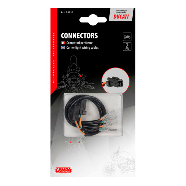 Lampa ΚΑΛΩΔΙΩΣΗ ΓΙΑ ΣΥΝΔΕΣΗ LED ΦΛΑΣ TYPE 2 DUCATI  LAMPA - 2 ΤΕΜ - Image 4