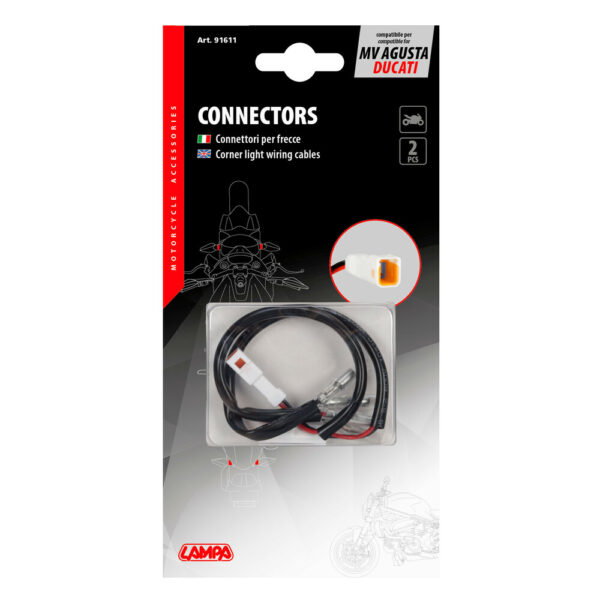 Lampa ΚΑΛΩΔΙΩΣΗ ΓΙΑ ΣΥΝΔΕΣΗ LED ΦΛΑΣ TYPE 2 MV AGUSTA/DUCATI  LAMPA - 2 ΤΕΜ - Image 4