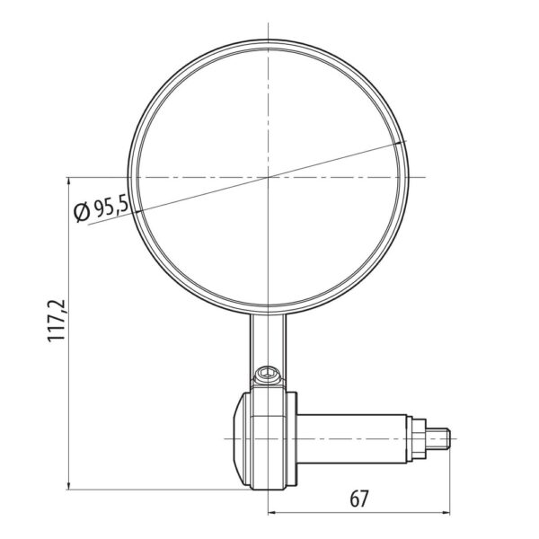 Lampa ΚΑΘΡΕΠΤΕΣ MOTO ΓΙΑ ΑΝΤΙΒΑΡΟ ΣΤΡΟΓΓΥΛΟΙ  95,5mm/18-23mm OCULUS LAMPA - 2 ΤΕΜ - Image 2