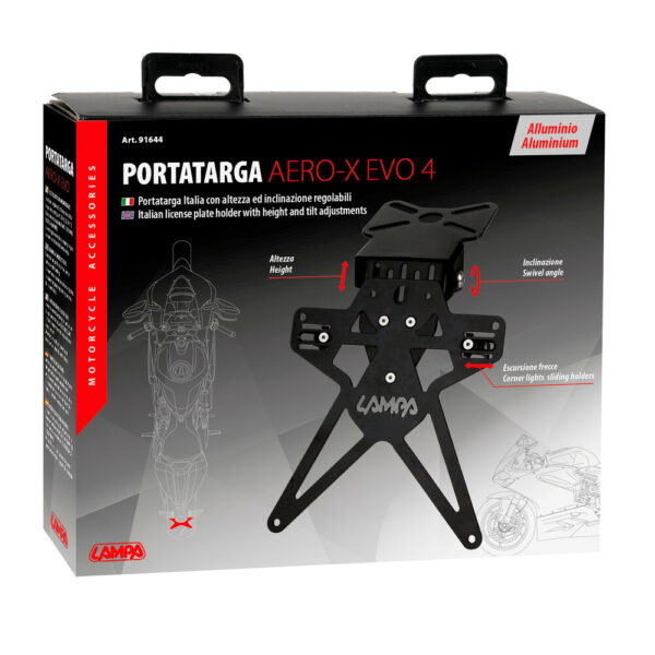 Lampa ΒΑΣΗ ΣΤΗΡΙΞΗΣ ΠΙΝΑΚΙΔΑΣ MOTO ΑΛΟΥΜΙΝΙΟΥ AERO-X EVO 4 ΜΑΥΡΗ UNIVERSAL LAMPA - 1 ΤΕΜ - Image 3